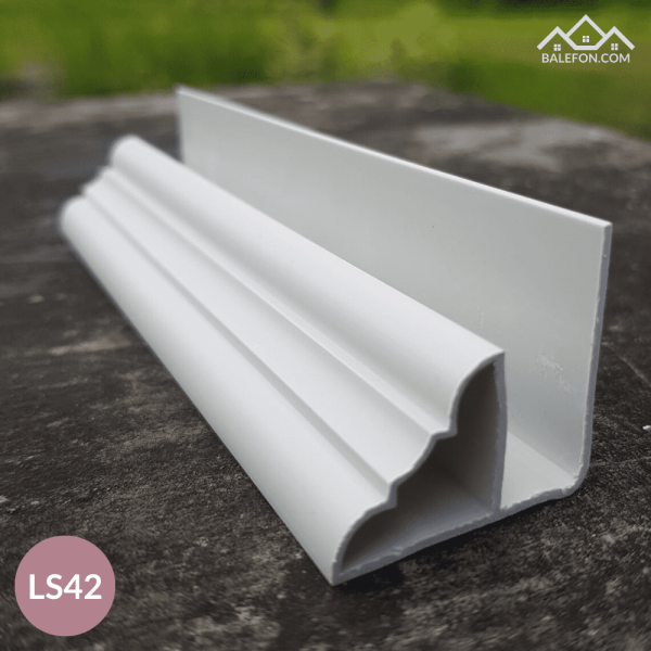 Lis Pinggi Plafon PVC Putih Motif