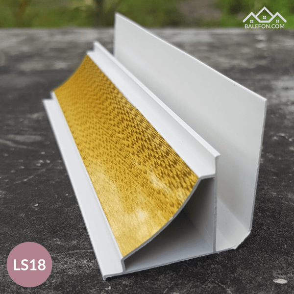 Lis Plafon PVC warna emas